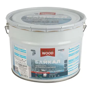 Изображение товара Краска для деревянных фасадов Farbitex Байкал 9 л полярная дымка акриловая матовая Изображение товара Краска для деревянных фасадов Farbitex Байкал 9 л полярная дымка акриловая матовая