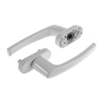 Изображение товара Двухсторонняя балконная ручка белого цвета для окон и дверей Изображение товара Двухсторонняя балконная ручка белого цвета для окон и дверей