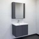 Изображение товара Тумба подвесная Comforty Лима 70 с раковиной Como 70 антрацит