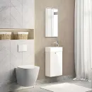Тумба подвесная Comforty Асти-40 с раковиной Comforty 9140 белый_2