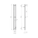 Полотенцесушитель электрический Двин X-2 plaza neo П2 110х1200 хром_3