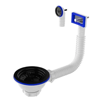 Изображение товара Выпуск 3 1/2" с металлической решеткой Aquant универсальный Изображение товара Выпуск 3 1/2" с металлической решеткой Aquant универсальный