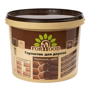 Изображение товара Герметик акриловый для дерева Forwood дуб 14 кг - герметизация деревянных конструкций Изображение товара Герметик акриловый для дерева Forwood дуб 14 кг - герметизация деревянных конструкций