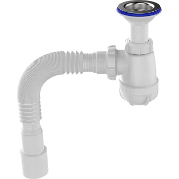 Изображение товара Сифон для умывальника Aquant 1 1/2"х40 с удлиненной горловиной Изображение товара Сифон для умывальника Aquant 1 1/2"х40 с удлиненной горловиной