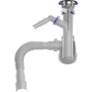 Сифон для кухонной мойки и раковины 1 1/2"х40 Aquant с выходом 40/50 и отводом_4