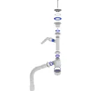 Сифон для кухонной мойки и раковины 1 1/2"х40 Aquant с выходом 40/50 и отводом_5