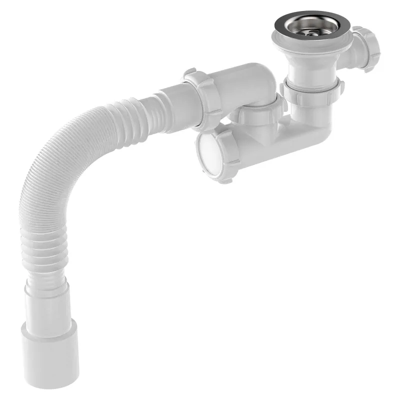 Сифон для душевого поддона 1 1/2"х40 Aquant регулируемый с выходом 40/50_1