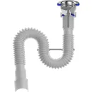 Гофросифон для кухонной мойки и раковины 1 1/2"х40/50 Aquant 750мм с нержавеющей решеткой_5