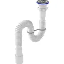 Гофросифон для кухонной мойки и раковины 1 1/2"х40/50 Aquant 1200мм с нержавеющей решеткой_1
