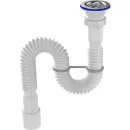 Гофросифон для кухонной мойки и раковины 1 1/2"х40/50 Aquant 1200мм с нержавеющей решеткой_2