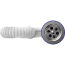 Гофросифон для кухонной мойки и раковины 1 1/2"х40/50 Aquant 1200мм с нержавеющей решеткой_3