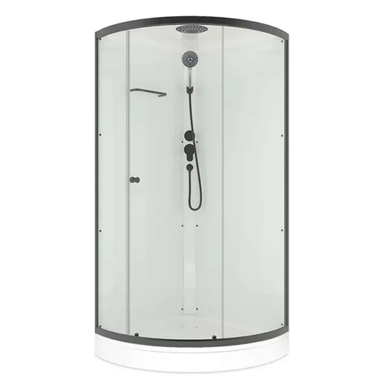 Душевая кабина Domani-spa Simple низкий поддон 90х90см стекло прозрачное 4мм_1