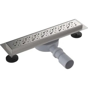 Изображение товара Линейный трап Aquant 40/50 мм сухой затвор из нержавеющей стали 400 мм Изображение товара Линейный трап Aquant 40/50 мм сухой затвор из нержавеющей стали 400 мм