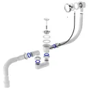 Сифон для ванны 1 1/2"х40 Aquant регулируемый с выходом 40/50 и нержавеющей решеткой_4