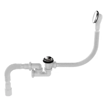 Изображение товара Сифон для ванны 1 1/2"х40 Aquant с выходом 40/50 автоматичекий клик-клак регулируемый с переливом Изображение товара Сифон для ванны 1 1/2"х40 Aquant с выходом 40/50 автоматичекий клик-клак регулируемый с переливом