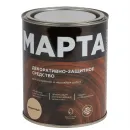 Декоративно-защитное средство для дерева с маслом и воском Марта бесцветное полуглянцевое 0,75л_1