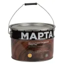 Декоративно-защитное средство для дерева с маслом и воском Марта сосна полуглянцевое 9л_3
