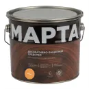 Декоративно-защитное средство для дерева с маслом и воском Марта орегон полуглянцевое 2,7л_1