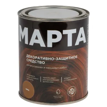 Изображение товара Марта Орех Декоративно-защитное средство для дерева 0,75л полуглянцевое Изображение товара Марта Орех Декоративно-защитное средство для дерева 0,75л полуглянцевое