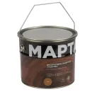 Декоративно-защитное средство для дерева с маслом и воском Марта орех полуглянцевое 2,7л_3