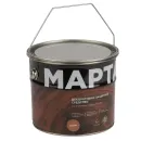 Декоративно-защитное средство для дерева с маслом и воском Марта махагон полуглянцевое 2,7л_3