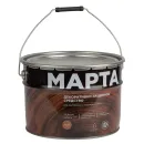 Декоративно-защитное средство для дерева с маслом и воском Марта махагон полуглянцевое 9л_2
