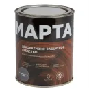 Декоративно-защитное средство для дерева с маслом и воском Марта скандинавский серый полуглянцевое 0,75л_2