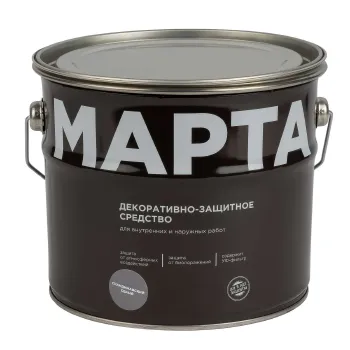 Изображение товара Декоративно-защитное средство для дерева Марта скандинавский серый 2,7л Изображение товара Декоративно-защитное средство для дерева Марта скандинавский серый 2,7л