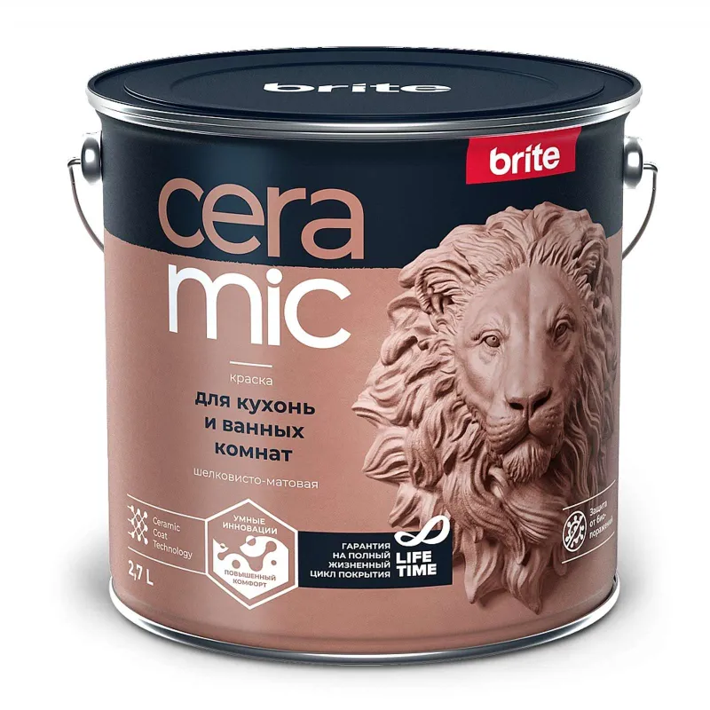 Краска интерьерная Brite Ceramic бесцветная база С 2,7 л_1