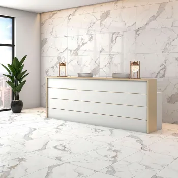 Изображение товара Global Tile Calacatta Imperial 60x120 см - белый полированный Изображение товара Global Tile Calacatta Imperial 60x120 см - белый полированный