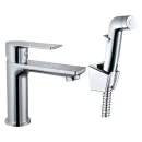 Смеситель для раковины с гигиеническим душем Haiba хром HB12505_1