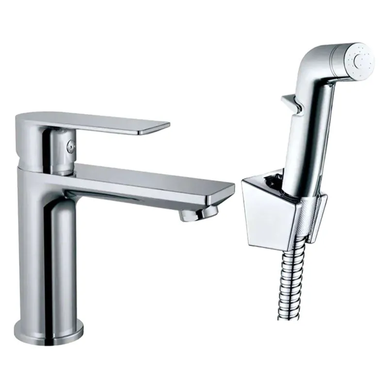 Смеситель для раковины с гигиеническим душем Haiba хром HB12505_1