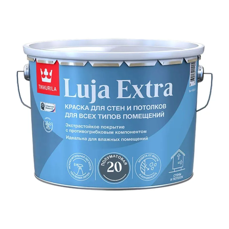 Краска интерьерная для влажных помещений Luja матовая (базаС) 9л Tikkurila_1