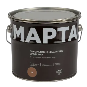 Изображение товара Декоративно-защитное средство для дерева Марта тик полуматовое 2,7л Изображение товара Декоративно-защитное средство для дерева Марта тик полуматовое 2,7л