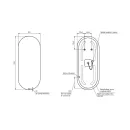 Зеркало Cersanit ECLIPSE smart с подсветкой овальное 500x1220 мм_4