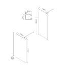 Перегородка душевая Walk-In VSW-1H900MR 900х2000 мм профиль хром стекло зеркальное_3