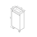 Тумба под раковину напольная AM.PM M85AFSX0451WG X-Joy 45 см белый_2