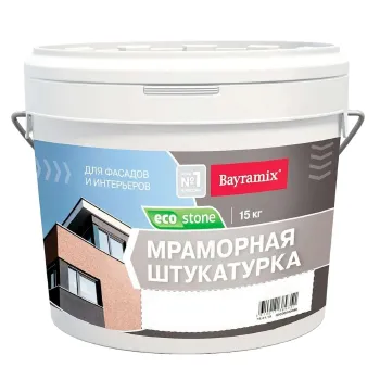 Изображение товара Декоративная мраморная штукатурка Bayramix EcoStone 976 15 кг для фасадов и стен Изображение товара Декоративная мраморная штукатурка Bayramix EcoStone 976 15 кг для фасадов и стен