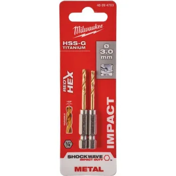 Изображение товара Сверло по металлу Milwaukee RedHEX HSS-G TiN 3x65/23 мм Изображение товара Сверло по металлу Milwaukee RedHEX HSS-G TiN 3x65/23 мм