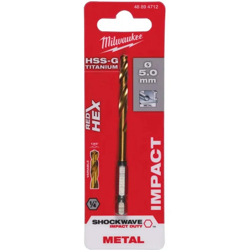 Сверло по металлу 5х93/46 мм RedHEX HSS-G TiN Milwaukee_1