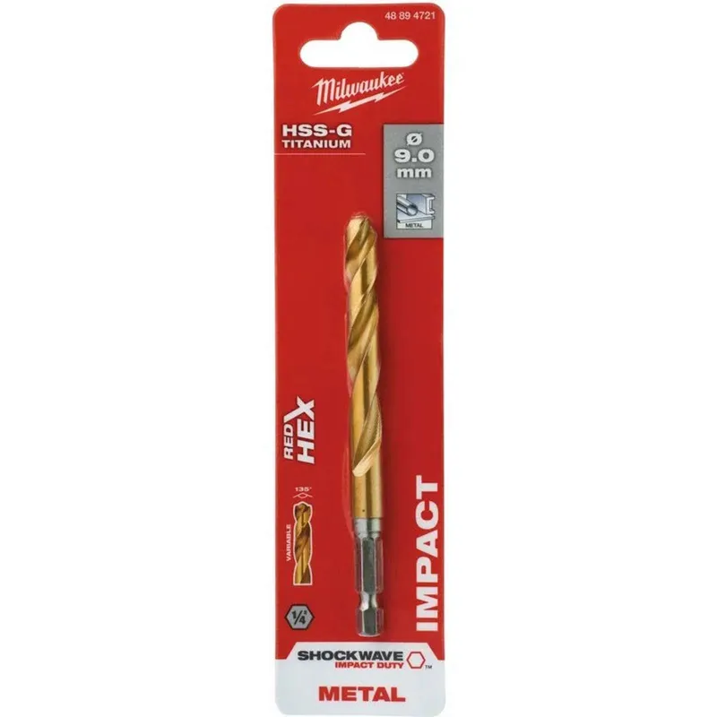 Сверло по металлу 9х117/73 мм RedHEX HSS-G TiN Milwaukee_1
