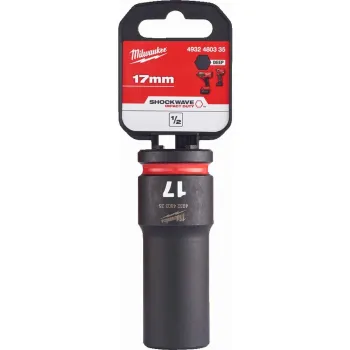 Изображение товара Головка ударная удлиненная Milwaukee 17 мм 1/2" для тяжелых работ Изображение товара Головка ударная удлиненная Milwaukee 17 мм 1/2" для тяжелых работ