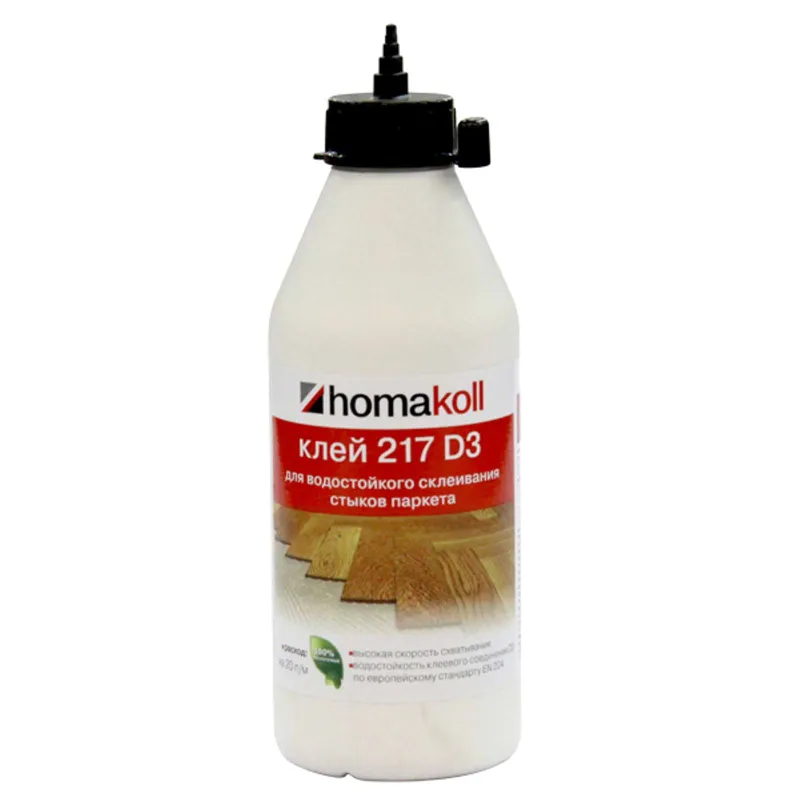 Клей Homakoll 217 D3 для стыков паркета, 0,5 кг_1