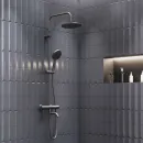 Душевая система Damixa Jupiter 977810300 с термостатом чёрный_2