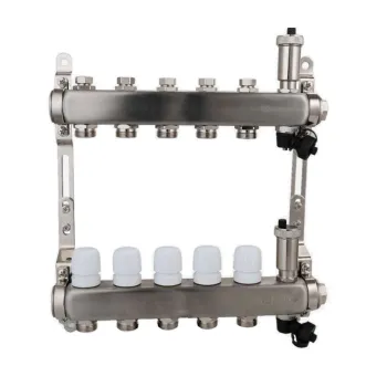 Изображение товара Коллектор Aqualink 1 на 5 выходов без расходомеров из нержавеющей стали Изображение товара Коллектор Aqualink 1 на 5 выходов без расходомеров из нержавеющей стали