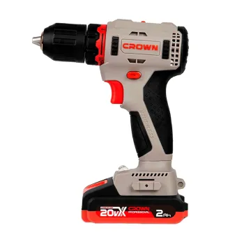 Изображение товара Шуруповерт Crown CT21091HX-2 20 В бесщеточный аккумулятор с 2 батареями Изображение товара Шуруповерт Crown CT21091HX-2 20 В бесщеточный аккумулятор с 2 батареями
