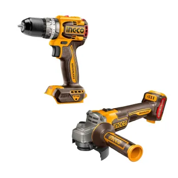 Изображение товара Набор шуруповерт и УШМ 115 мм Ingco CKLI20273 аккумуляторный Изображение товара Набор шуруповерт и УШМ 115 мм Ingco CKLI20273 аккумуляторный