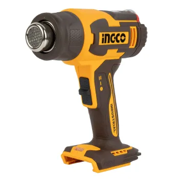 Изображение товара Фен аккумуляторный строительный Ingco HGLI2003 20В - мощный и удобный Изображение товара Фен аккумуляторный строительный Ingco HGLI2003 20В - мощный и удобный