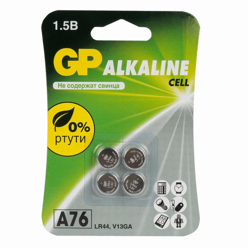 Батарейка алкалиновая LR44 AG13 GP Lithium 4шт_1