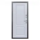 Дверь входная металлическая с терморазрывом Прораб Протерма Багет букле антрацит/белый матовый 860 правая_3